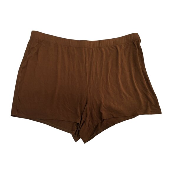 SKIMS Short Sleeve Button Up Top and Drawstring Shorts Set in Copper Women's 3XL - Picture 8 of 8